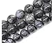 1 Strand Adabele Natural Larvikite Black Labradorite Healing Gemstone 8mm (0.31 inch) Round Loose Beads Gem Stone Spacer (43-46pcs) for Craft Jewelry Making GF20-8