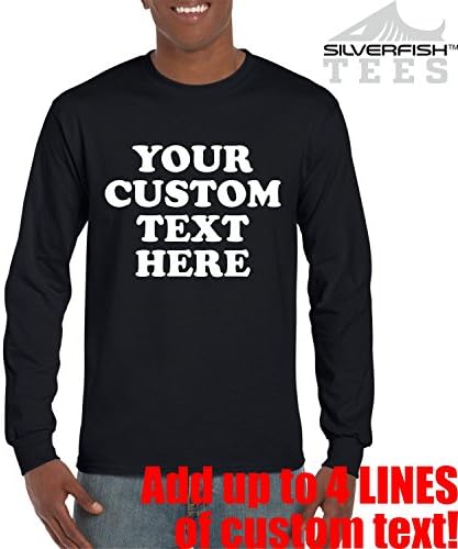 Customized YOUR TEXT HERE Personalized LONG SLEEVE T-shirts Unisex Youth/Adult Novelty