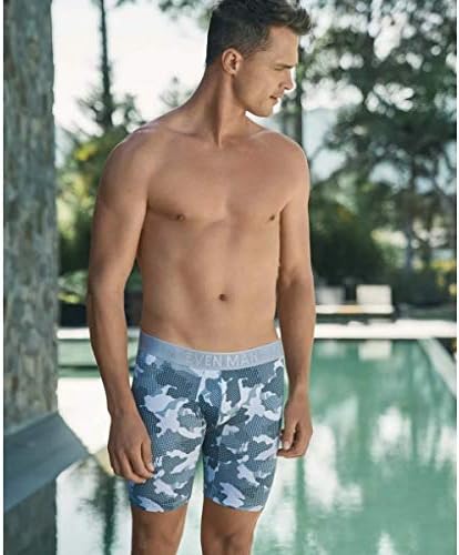 Amazon エステ エヴェン メンズ ボクサーパンツ 迷彩 グレー メンズアンダーウェア ロング インナー St08 M ボクサー 通販