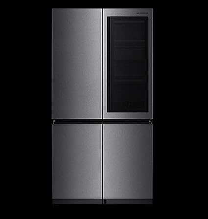 LG 984 L InstaView Door-in-Door Counter-Depth Refrigerator (GR-Q31FGNGL, Textured Steel Finish, Auto Open Door)
