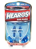 HEAROS Multi-Purpose Reusable Ear Plugs, 4 Pair, Free Case