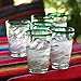 NOVICA Artisan Crafted Clear Green Glass Recycled Glasses, 15 oz 'Conical' (set of 6)