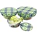 wegreeco Elastic Reusable Bowl Covers for Bread Proofing, Fabric Cloth Sourdough Bowl Covers for Proofing - Set of 3, Funky Flower