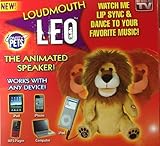 Loudmouth Leo the Lion Animated Speaker Lip Syncs & Dances, Plugs into any 3.5mm Device - For Phone Calls / Works With All iPhones / iPhone 5c And 5s / All iPad's / iPad Air And iPad Mini / iTouch and iPod / Nexus / Samsung Galaxy Note And Tab / Samsung Galaxy S5 S4 S3 S2 / All Phones, Computers, and MP3 Players