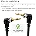 GearIT GI-35MM-DRA-BK-4FT Right Angle Gold Plated 3.5mm Auxiliary Audio Stereo Male to Male Cable - 4 Feet - Black