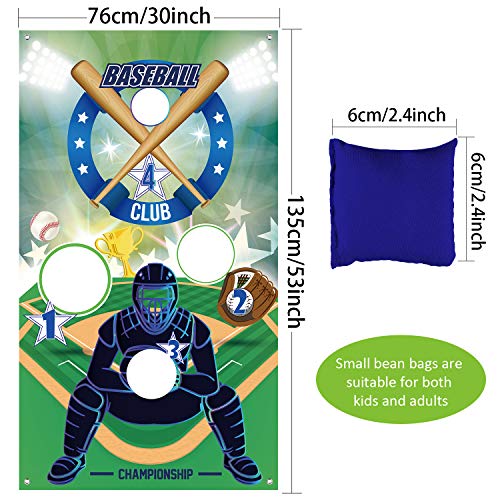 Baseball Toss Games with 3 Bean Bags, Indoor and Outdoor Bean Bag Toss Game, Sport Theme Party Decor - //coolthings.us