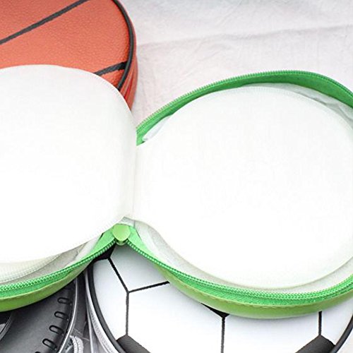 Lzttyee Creative PU Leather Round 24-disc CD Storage Case Bag Portable DVD Organizer Wallet Holder for Home/Car/Office (Watermelon) - Thumbnail 3