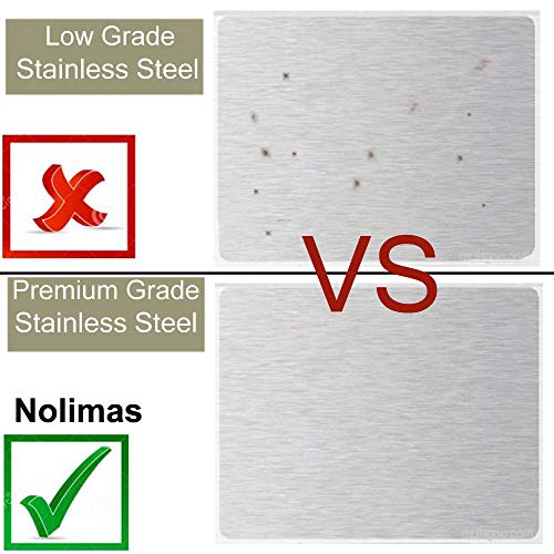 Nolimas 4-Pieces Set Brushed Nickel Bathroom Hardware Set SUS304 Stainless Steel Round Wall Mounted - Includes 23.6"&13.5" Towel Bar,Toilet Paper Holder, Robe Towel Hooks,Bathroom Accessories Kit