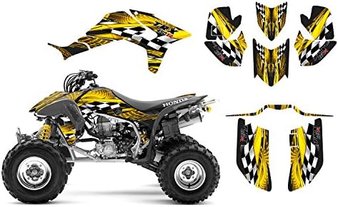 Honda TRX 450R Graphics Decal Kit by Allmotorgraphics Design NO3500 (yellow)