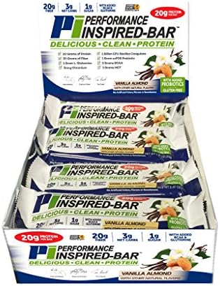Performance Inspired Nutrition bar, Vanilla Almond, 12Count