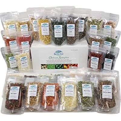 Harmony House Foods Deluxe Sampler (32 Count, Zip Pouches) for Cooking, Camping, Emergency Supply, and More