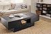 ioHOMES Lansing Rectangular Coffee Table with Storage, Black