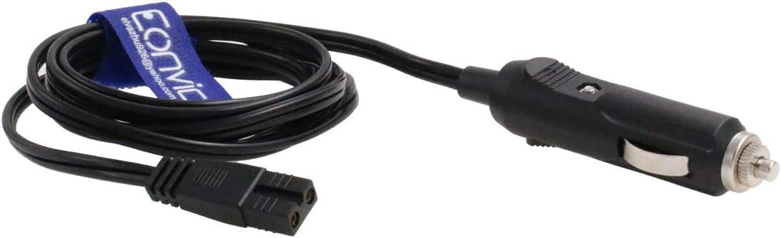 Eonvic 12V DC 2 Pin Lead Cable Plug Wire for Car Cooler Cool Box Mini Fridge (1.5M), Black - Image 5