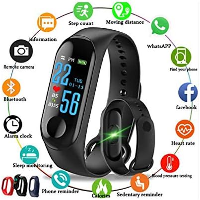 HKGMALL M3 Bluetooth Fitness Smart Health Band/Smart Fitness Band Compatible for All Device