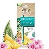 Enviroscent Autosticks Aroma Diffusers for Cars, Paradise Breeze, Box of 4