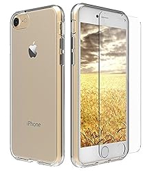 See Deegotech iPhone 7 Slim Clear case and Tempered Glass Screen Protector, Ultra Thin Hard PC Back + Soft TPU Bumper Hybrid Protective Cover for Apple iPhone 7 (2016) & iPhone 6/6s 4.7 inch - Clear Details