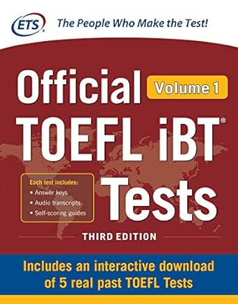 Amazon Com Official Toefl Ibt Tests Volume 1 Third Edition Ebook Educational Testing Service Kindle Store