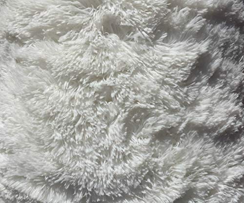 Luxurious Faux Fur Body Pillow Cover with Long Hair, Removable with Sturdy Zipper Closure, Ultra Soft For More Comfort and Fits up To 20 X 54 in Body Pillow (Choice of Colors) (White)