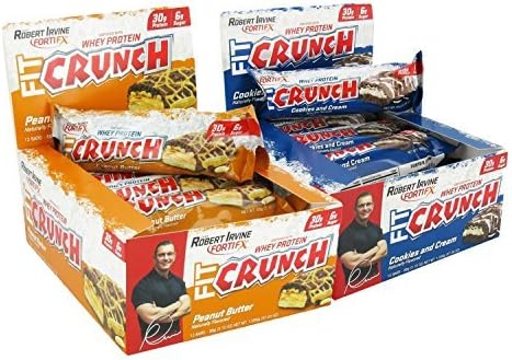 Fit Crunch Bars - Cookies and Cream 12 Bars/Peanut Butter 12 Bars (12 of Both Flavors)