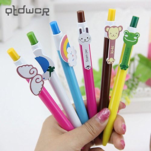 6PCS/bag 6 Designs Cute Cartoon Kawaii Novelty Ballpoint Pens Lovely Cat Bird Ball Pen Korean Stationery