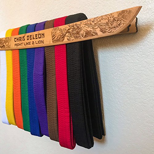 Campfire Arts Custom Karate Belt Display - Dragon Sword - Hand Crafted - Made in The USA