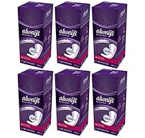 Always Xtra Protection Daily Liners, Extra Long Feminine Panty Liners, 34 Count - Pack of 6 (204 Total Count)