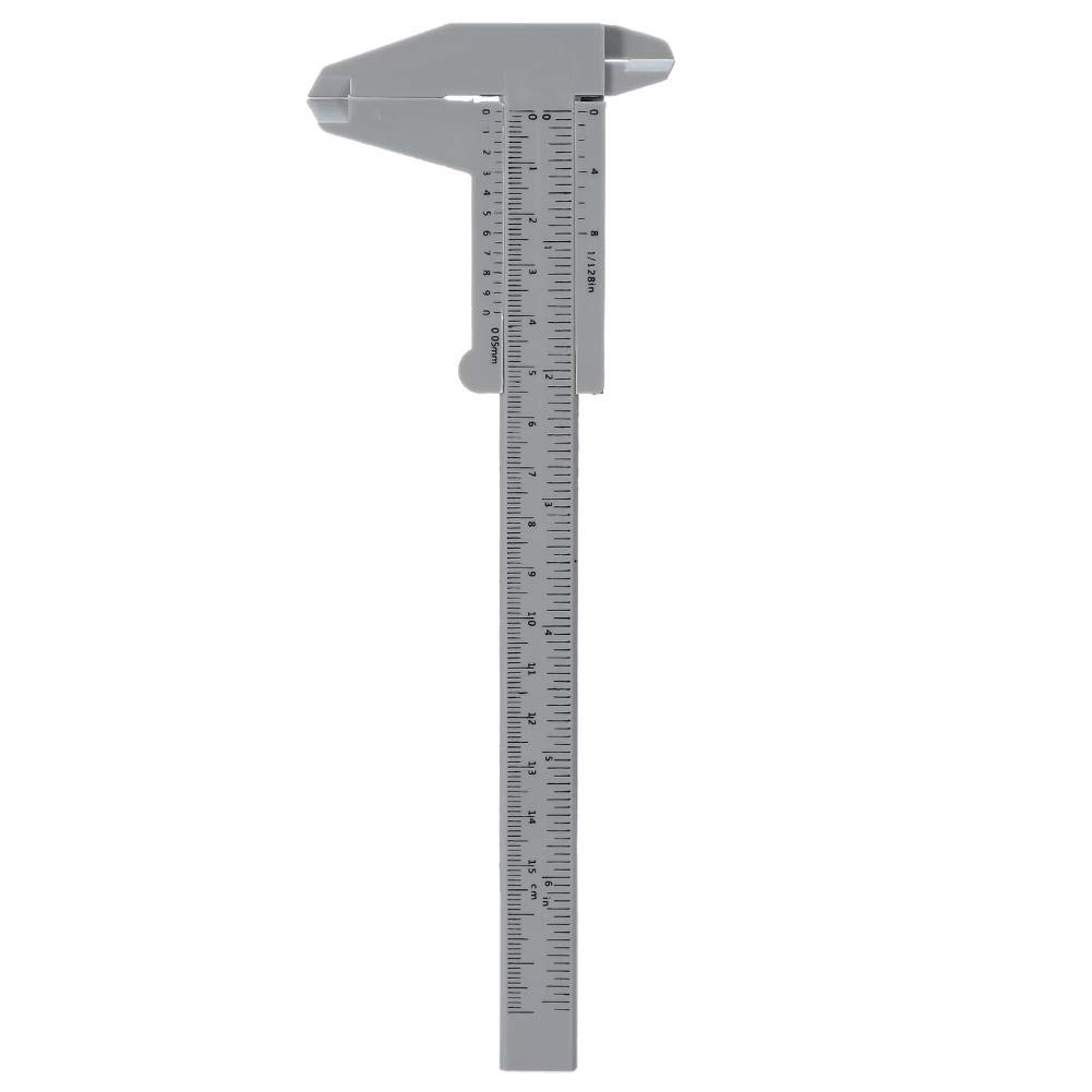 150MM Plastic Eyebrow Tattoo Permanent Make Up Micrometer Measuring Measurement Tool Plastic Vernier Caliper Mini Sliding Caliper Dial Calipers Double Scale Measuring Tool for Tattoo Eyebrow : Beauty