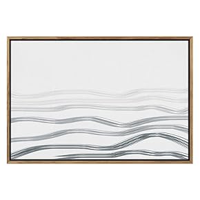 SIGNWIN Framed Canvas Print Wall Art Sea Wave...