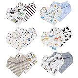 Bundle Monster Boys 12pc Various Art Design Baby Bandana Bibs With Snaps