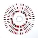 300 Tips Plastic Polish Board Nail Art Display Practice Sticks Wheel with Metal Split Ring Holder, 2 Set