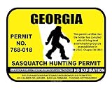Virginia Sasquatch Hunting Permit Sticker - Bigfoot Die-Cut Decal 4" X 3"