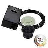 Single Outlet Garbage Disposal Turn On/Off Sink Top Air Switch Kit in Polished Nickel. Compatible with any Garbage Disposal Unit and Available in 25+ Finishes by NORTHSTAR DÉCOR. Model # AS010-PN