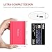 Yoobao Small Portable Charger 6000mAh Power Bank Battery Backup Phone Charger External Battery Pack Cellphone Powerbank Dual Input Compatible iPhone X 8 7 Plus Android Samsung Galaxy Smartphone - Red