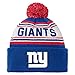 Outerstuff NFL Youth Boys 8-20 Cuffed Knit with Pom Hat, New York Giants, Dark Royal, One Size