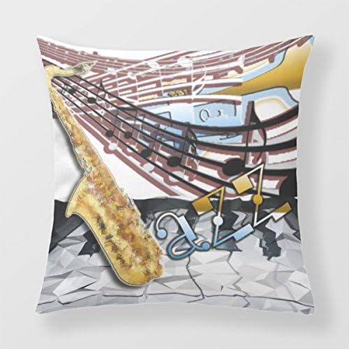 Refiring Custom Pillowcase Covers Saxophone Jazz Decorative Throws For Sofa