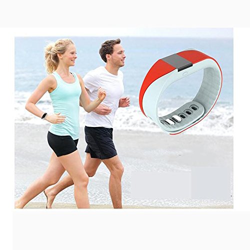 L@YC Activity Tracker Sports Pedometer Bracelet Sleep Monitor Touch Screen Waterproof Smart Reminder, Silver Grey