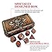 Skull Splitter Dice- Smoke and Fire (black and red) Color- Polyhedral Metal Dice Set by Skull Splitter - Metal Dice Box Included For Dice Games - Top RPG Dice for Dungeons Dragons, Pathfinder