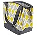 Fit & Fresh Women's Hyannis Insulated Lunch Bag with Ice Pack, Stylish Cooler Bag for Work and On-The-Go,Yellow Gray Tile