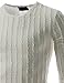 (THK02) Mens Slim Fit Twist Tee Crew Neck Lightly See-Through Stretchy Tshirts White US XS(Tag Size L)