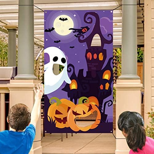 Halloween Bean Bag Toss Games+3 Bean Bags for Kids/Childrens/Family Party, Halloween Night Theme Indoor/Outdoor Parties…
