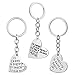 3PCS Teacher Appreciation Gifts Key Chain Women Men It takes a big heart to teach little minds (Style A)
