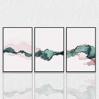 3 Piece Framed Canvas Wall Art Mountain Covered with Snow Canvas Prints Home Artwork Decoration for Living Room,Bedroom - 16