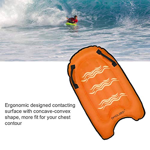 OMOUBOI Inflatable Bodyboard Pool Float Swim Air Bed (Orange) - Thumbnail 3