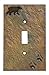 Demdaco Bear and Tracks Rustic Hand-Cast Single Switch Plate Cover