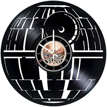 choma Death Star Vinyl Record Wall Clock- Get unique Home Room decor - Gift ideas for men and women, friends - Epic Franchise Unique Wall Art