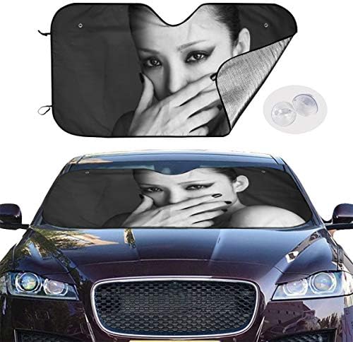 Elle 安室奈美恵1 車用 サンシェード カーフロントカバー 紫外線対策 遮光 断熱 130 70cm 吸盤取付 Suv車 普通車汎用 Uvバイザーは 車を涼しく保ちます B0vkp1wv 1 550円