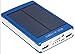Black 80000mAh Dual USB Portable Solar Battery Charger Power Bank For Cell Phone