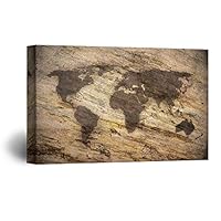 Canvas Wall Art World Map Canvas Prints Home Artwork Decoration for Living Room,Bedroom - 12x18 inches