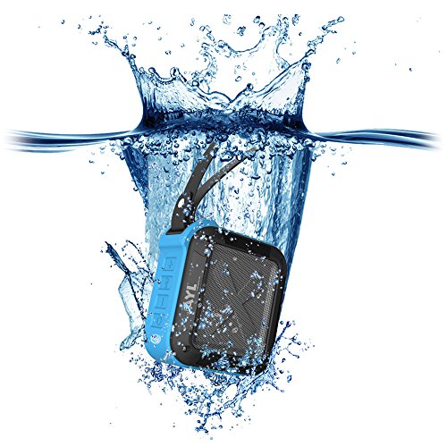 Portable Outdoor and Shower Bluetooth 5.0 Speaker by AYL SoundFit, Water Resistant, Wireless with 10 Hour Rechargeable Battery Life, Powerful Audio Driver, Pairs with All Bluetooth Devices