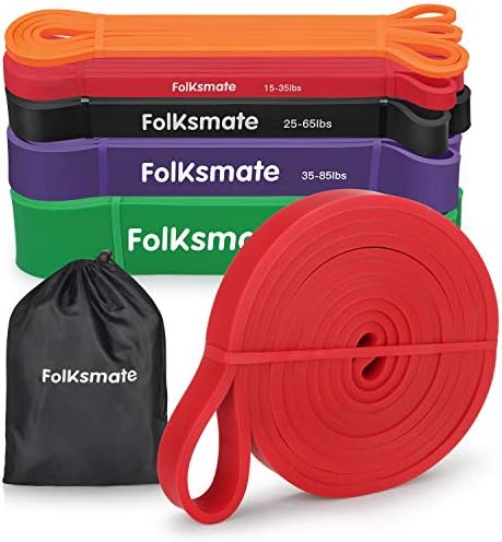5-Set Pull Up Resistance Bands - Heavy Duty Exercise Assist Bands - Mobility & Powerlifting Bands, Extra Durable Elastic Workout Fitness Bands Perfect for Body Stretching, Resistance Training